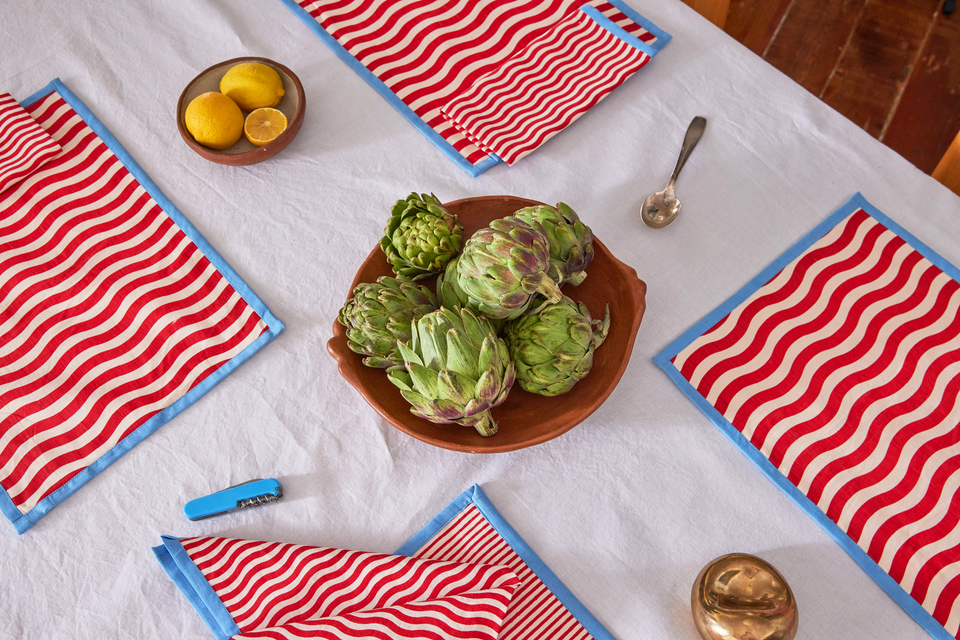 Red Wiggle Stripe Napkin