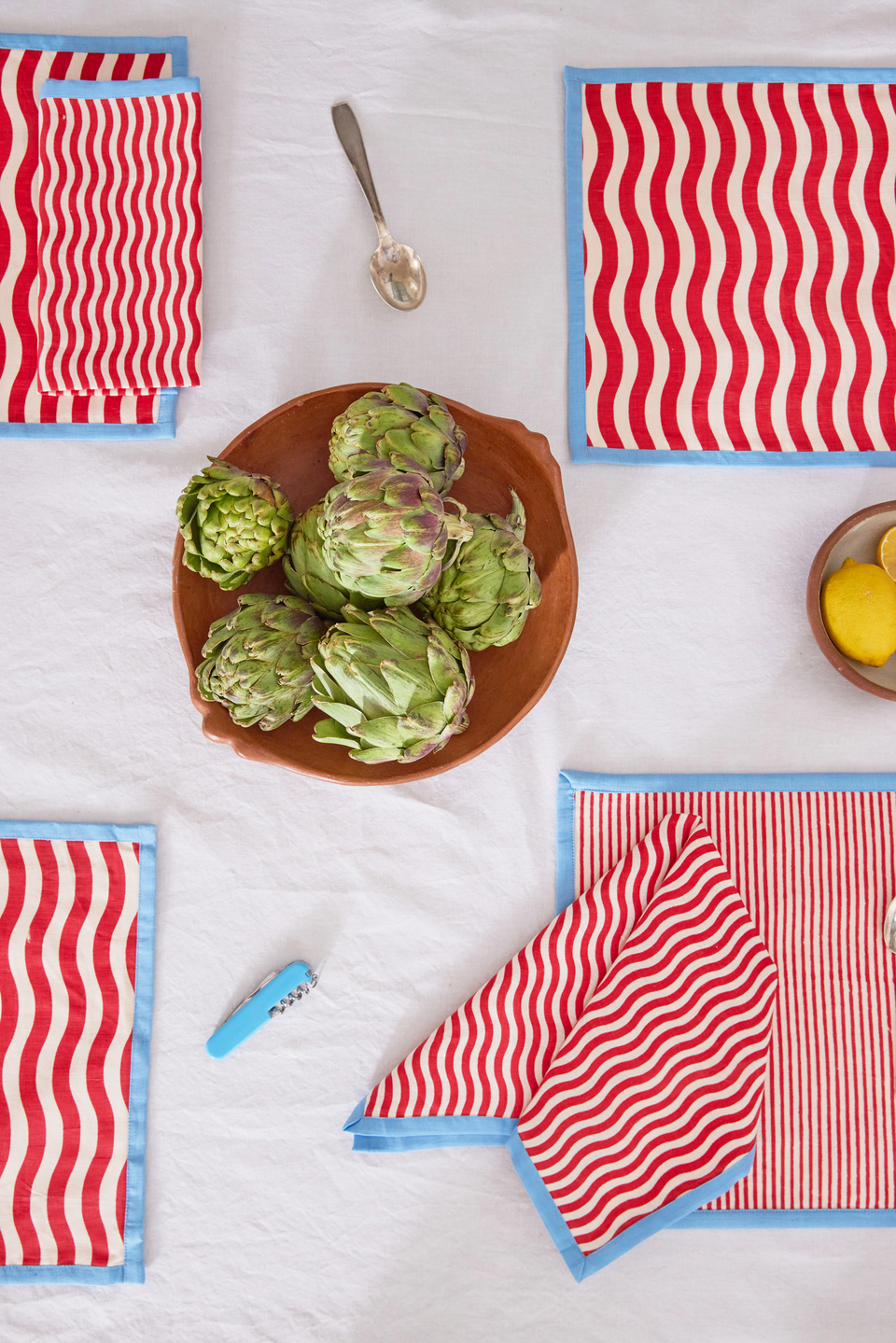 Red Wiggle Stripe Napkin