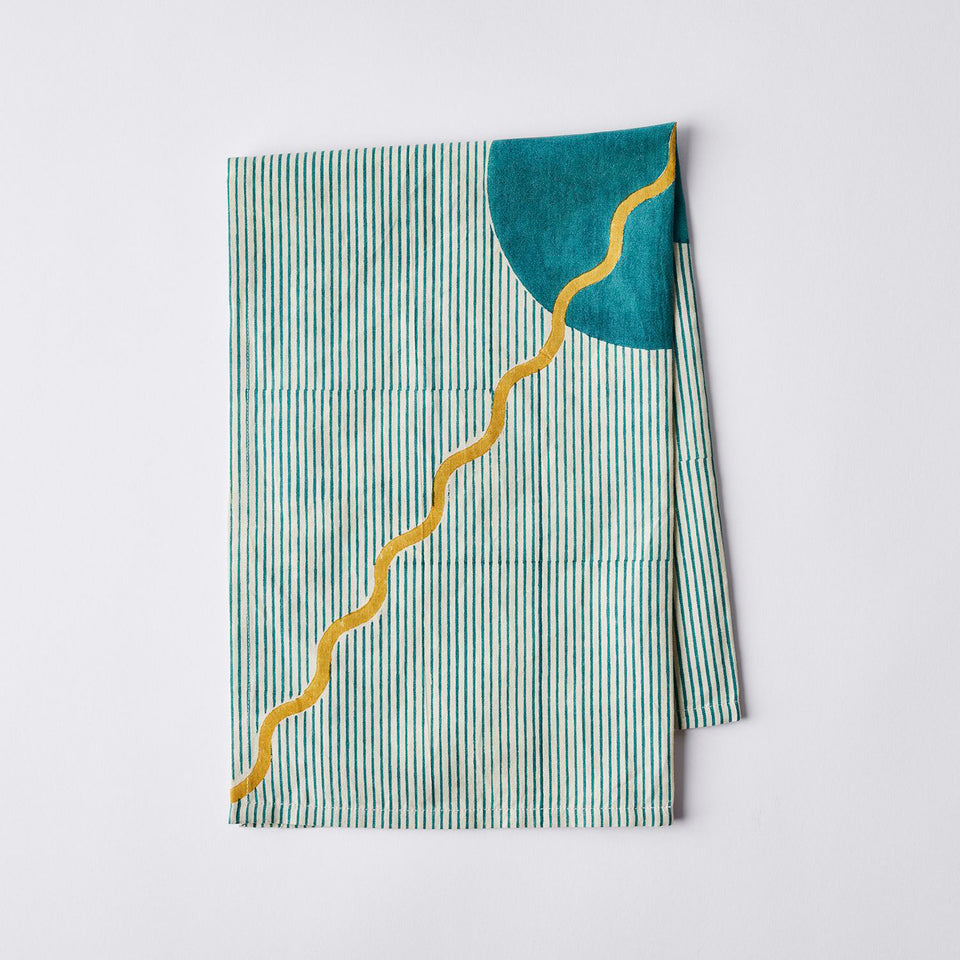 Riverbend Tea Towel | Aqua