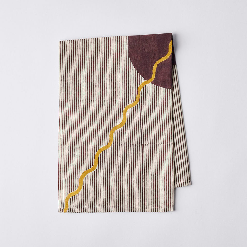 Riverbend Tea Towel | Plum