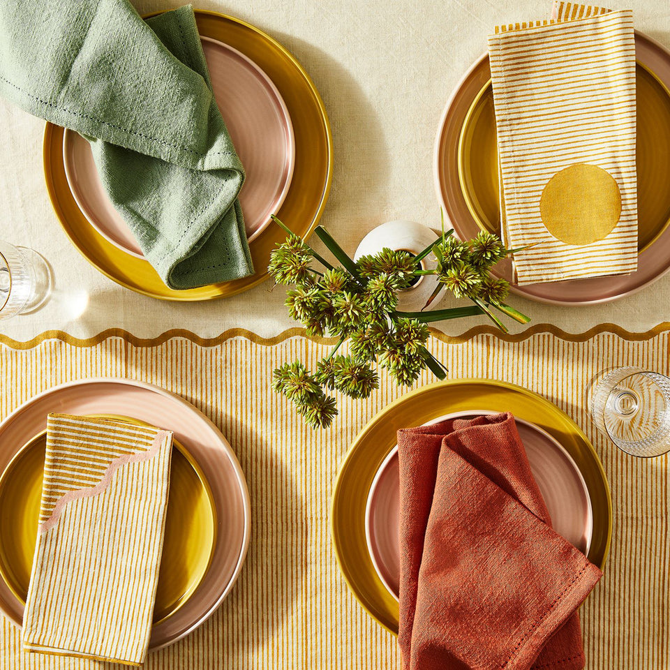 Riverbend Tablecloth | Ochre