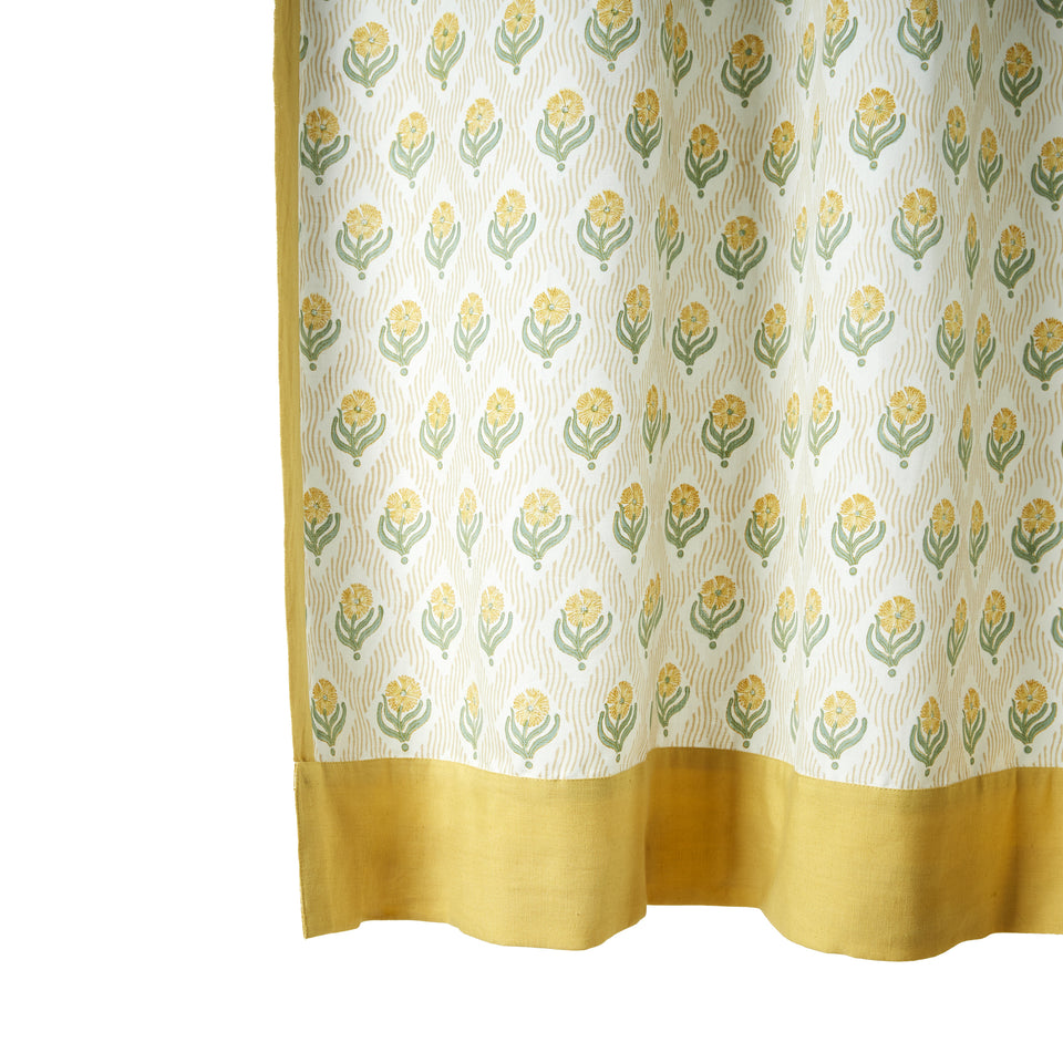 Carnations Curtain | Ochre