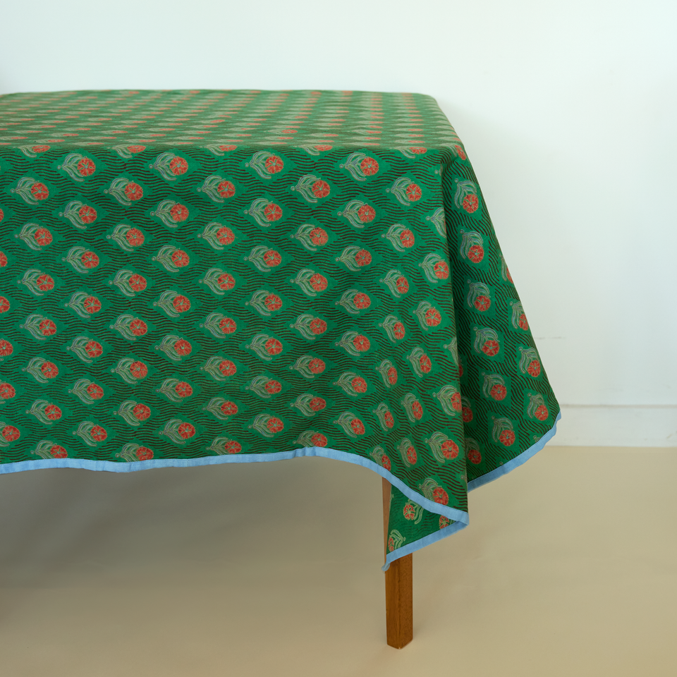 Green Carnations Tablecloth