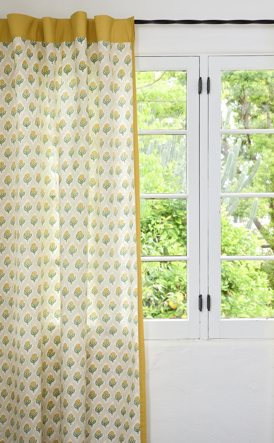 Carnations Curtain | Ochre