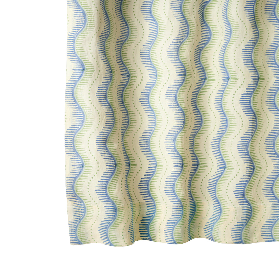 Little Zipper Curtain | Aqua