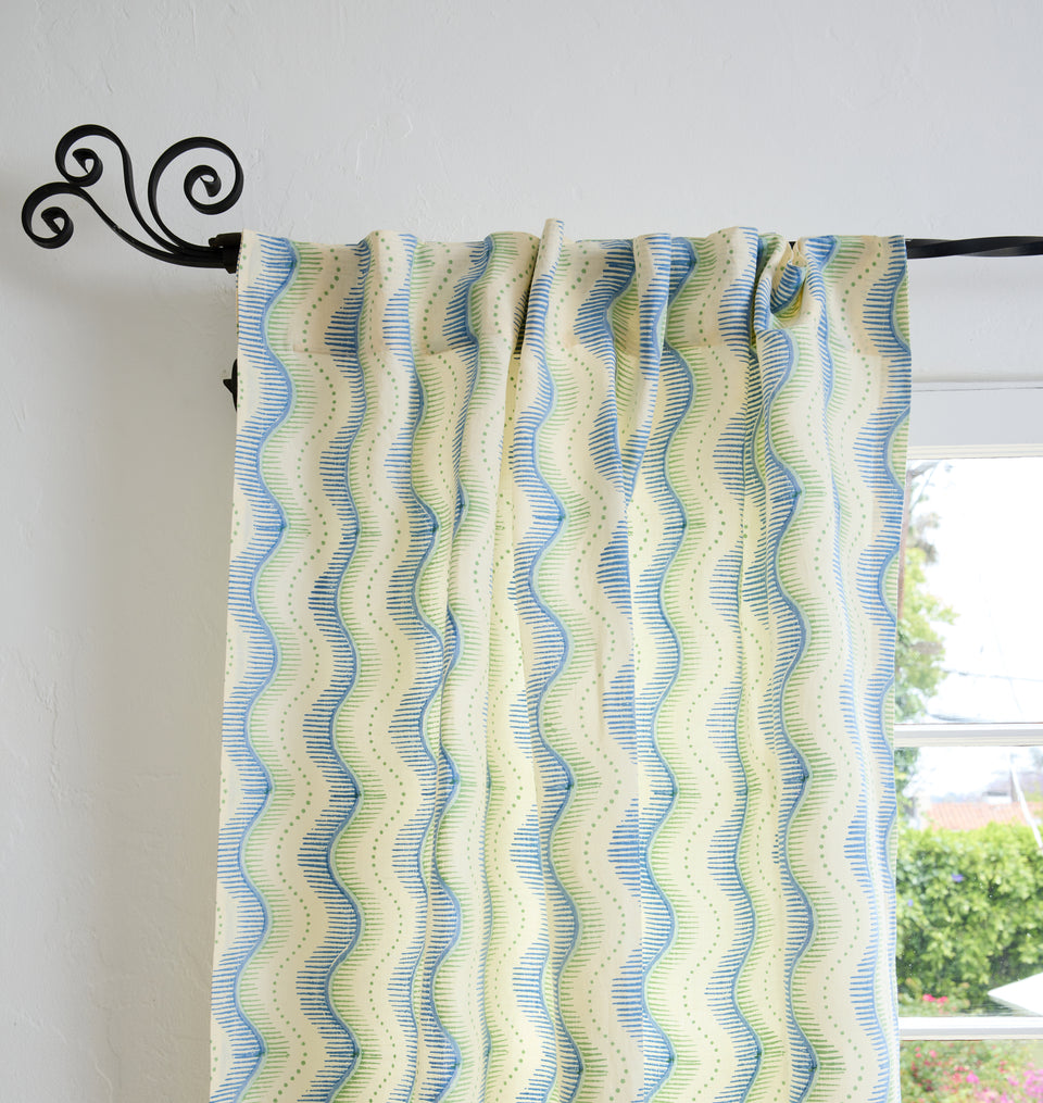 Little Zipper Curtain | Aqua